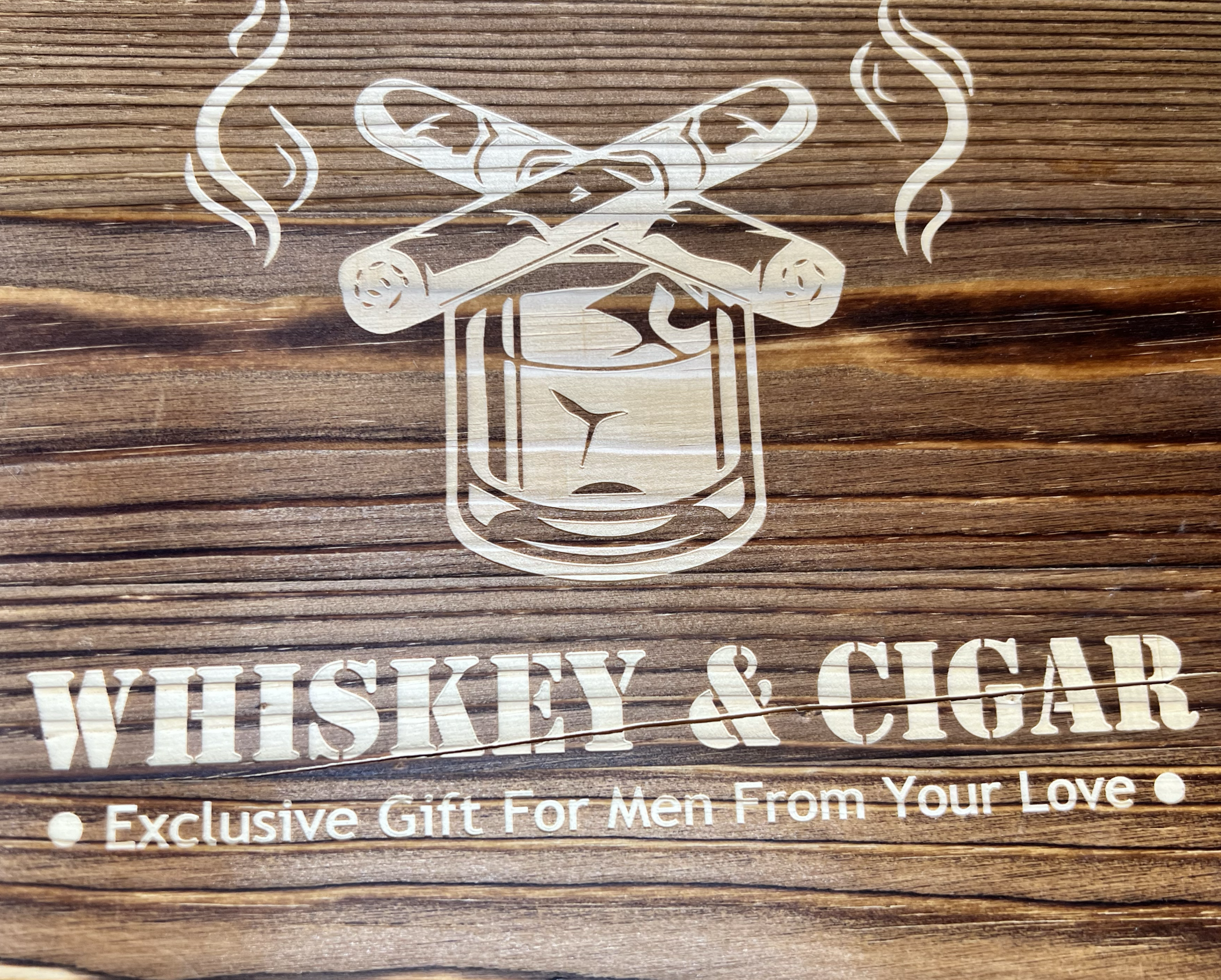 Whiskey and Cigar Box Set (Large/Small)